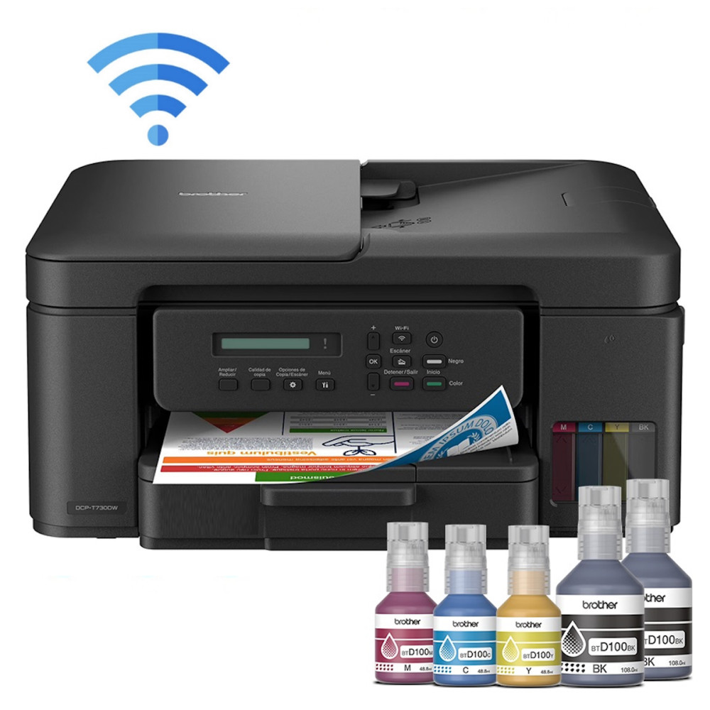 BROTHER T730DW - WIFI, Duplex Imp, ADF Oficio, Ampliacion, Multifuncional Color • NUEVA