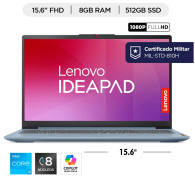 LENOVO 3 15AN8 • Core® i3 - 13va Gen, 8-Nucleos (Reales), SSD 512GB, RAM 8GB, Gi 4GB, WIN 11 Home, FULL HD 15.6"• NUEVO