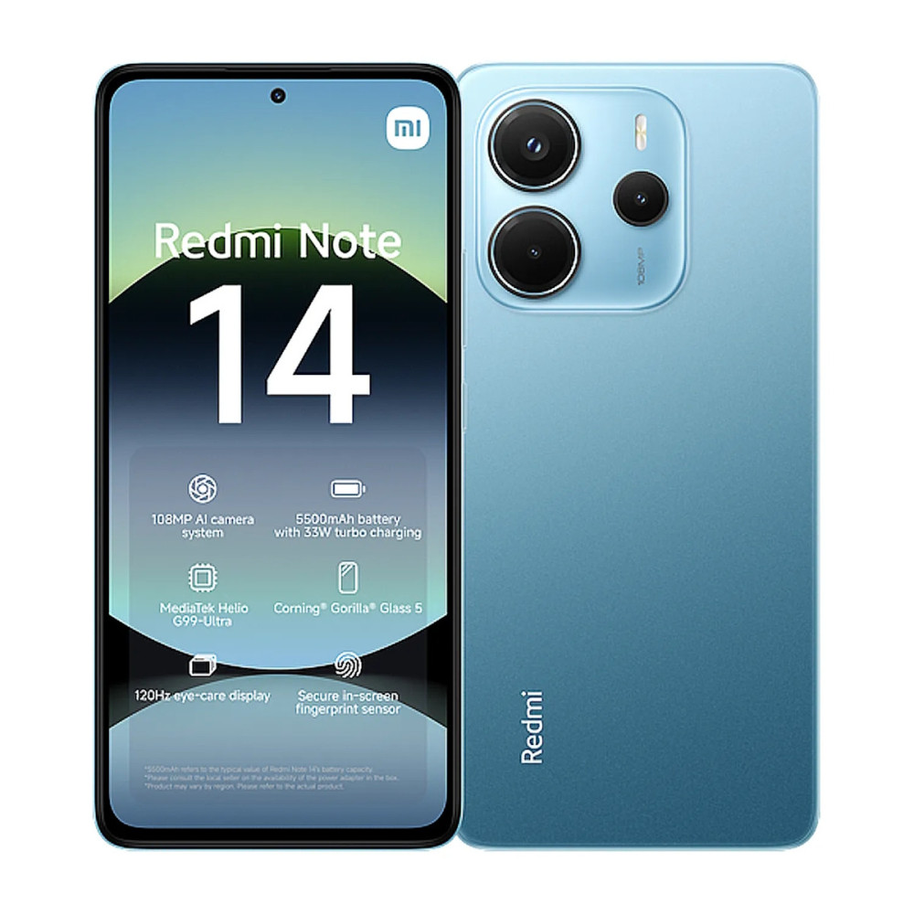 XIAOMI REDMI NOTE 14 • Octa-Core (2.2 GHz), 256GB, 8GB RAM, 4G LTE, FULL HD+ 6.7" • NUEVO XIAOMI REDMI NOTE 14 • Octa-Core (2.2 GHz), 256GB, 8GB RAM, 4G LTE, FULL HD+ 6.7" • NUEVO