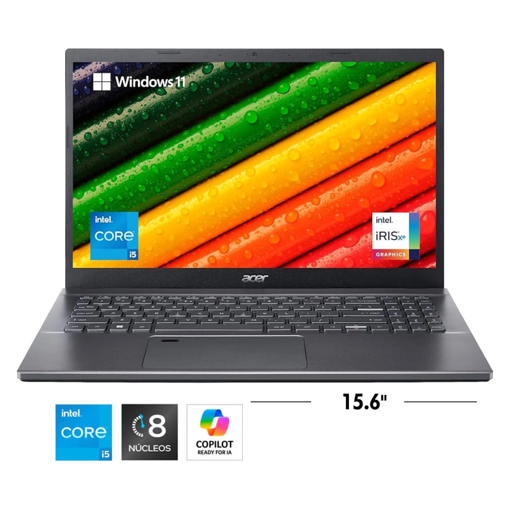 ACER A315-57 • Core® i5 - 12va, 8Nucleos (Reales) - SSD 512GB | RAM 8GB | Gi 4GB | WIN 11 | FULL HD 15.6" • NUEVO