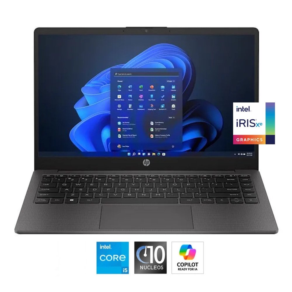 HP 240 G10 • Core® i5 - 13va, 10Nucleos (Reales) - SSD 512GB | RAM 8GB | Gi 4GB | WIN 11 | HD 14" • NUEVO
