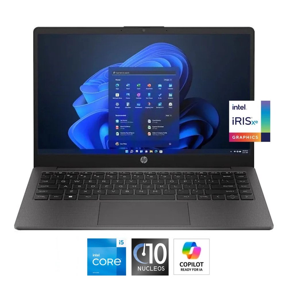 HP 240 G10 • Core® i5 - 13va, 10Nucleos (Reales) - SSD 512GB | RAM 8GB | Gi 4GB | WIN 11 | HD 14" • NUEVO
