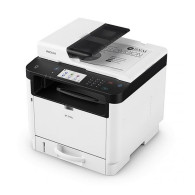 RICOH M320F • LASER NEGRO Multifuncional, Duplex Imp, OFICIO ADF, RED, AMPLIACION • NUEVA
