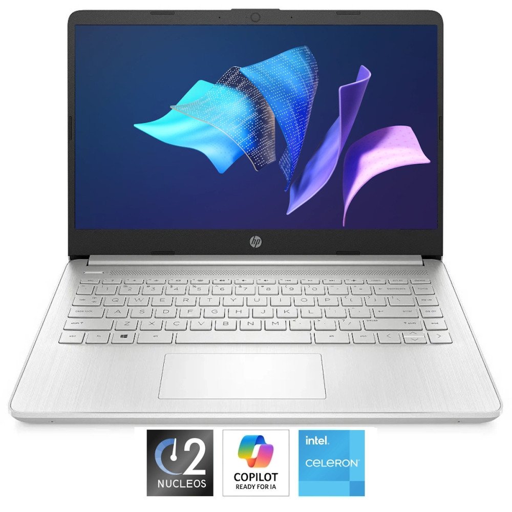 HP 14-DQ3502 • Intel® N4500 - 2Núcleos (Reales) - SSD 512GB | RAM 8GB | Gi 4GB | WIN 11 | HD 14" • NUEVO