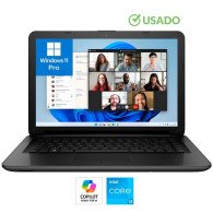 HP 240 G4 • Core® i3 - 5ta Gen - DISCO 128GB SSD | RAM 8GB | TGi 2GB | WIN 11 Pro | LED HD 14" • USADO