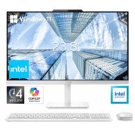 LENOVO  A100 AIO • Intel® N100 - 4 Núcleos (Reales) - SSD 512GB | RAM 8GB | Gi 4GB | WIN 11 | FULL HD 24" • NUEVO