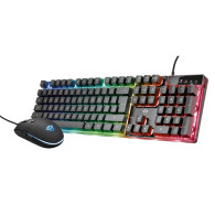 TRUST GXT838 AZOR • Combo Teclado + Mouse, Retroiluminado, Alámbrico Gamer